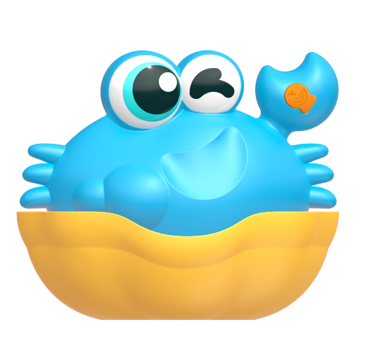 Automatic Cute Crab Bubble Machine Toy - Electric Bubble Blower with Shell Base & Sound Button, Toddler Bathtub & Outdoor Water Toy, Birthday Gift for Babies Boys Girls